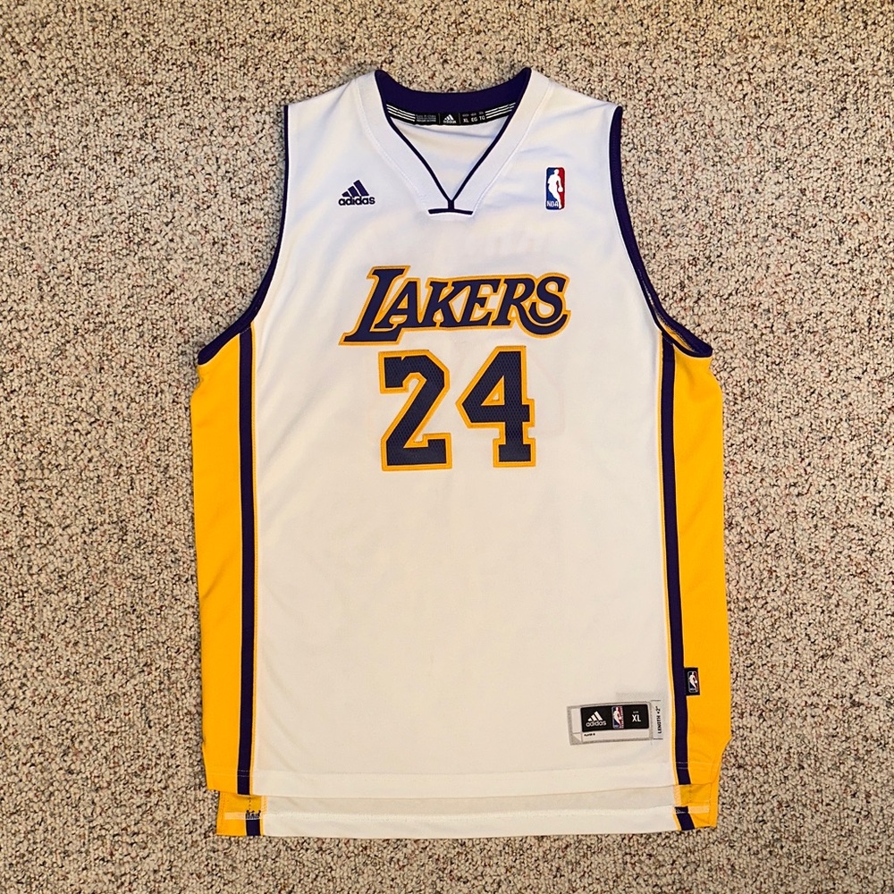 Adidas Lakers Kobe 24 “Sunday White” Jersey, gently used